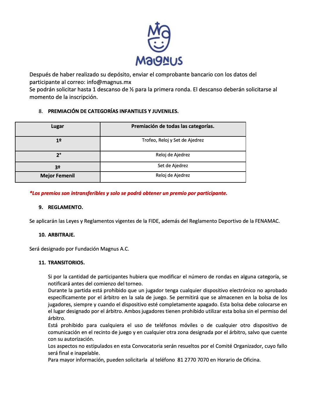 Convocatorio de  1er Torneo Regional Magnus Montemorelos 2020