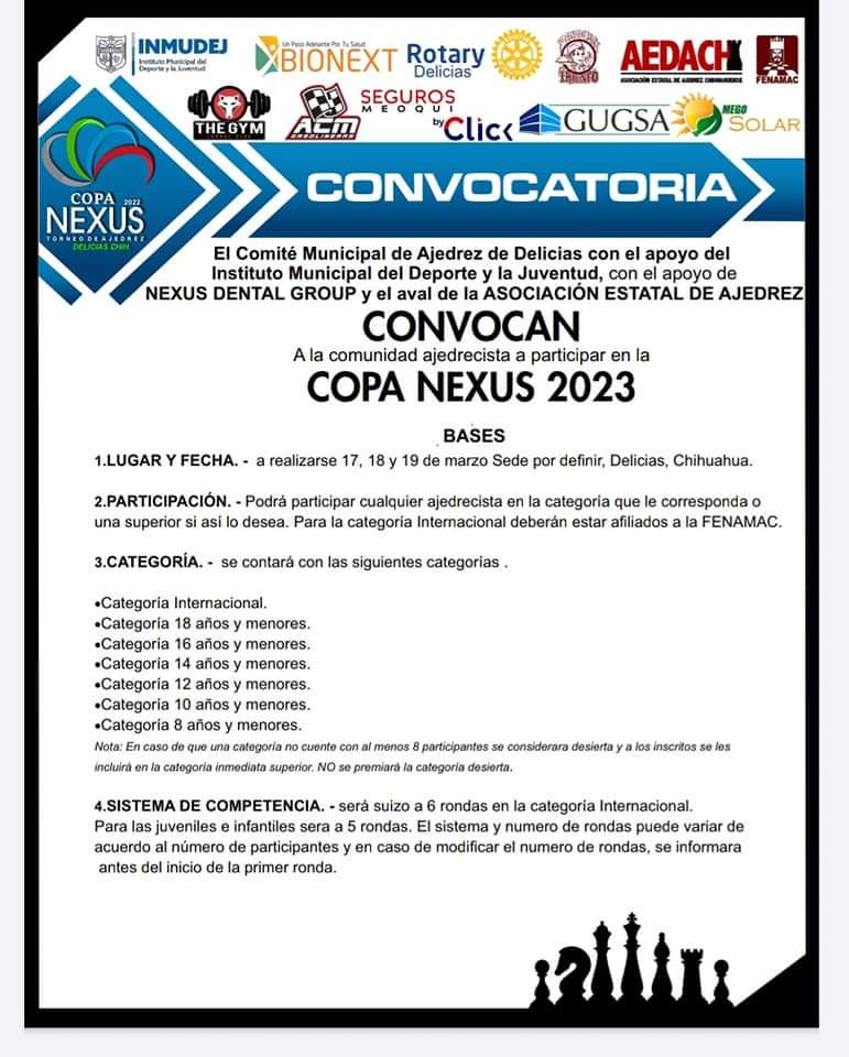 Convocatorio de  Copa Nexus 2023