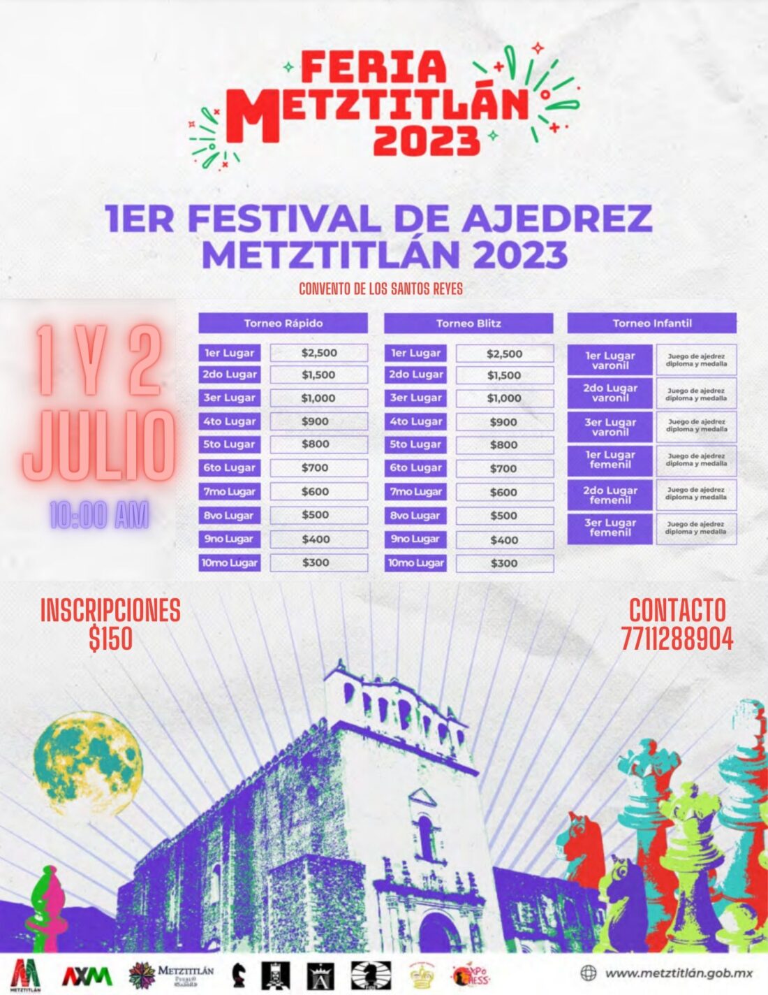 Convocatorio de  1er Festival de Ajedrez Metztitlán 2023