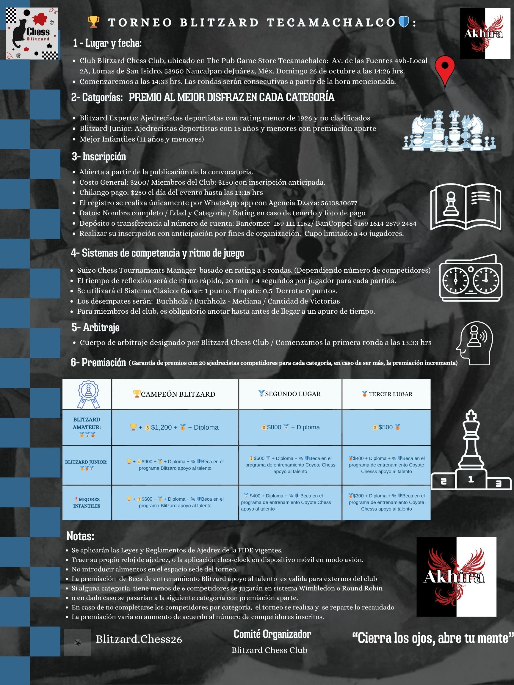 Convocatorio de Torneo Blitzard Tecamachalco