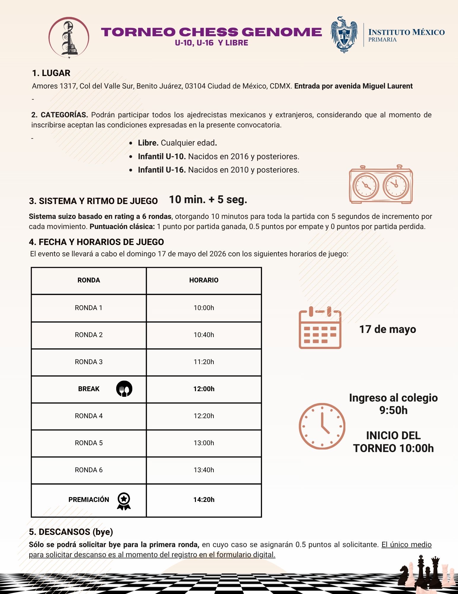 Convocatorio de  1° Torneo Chess Genome