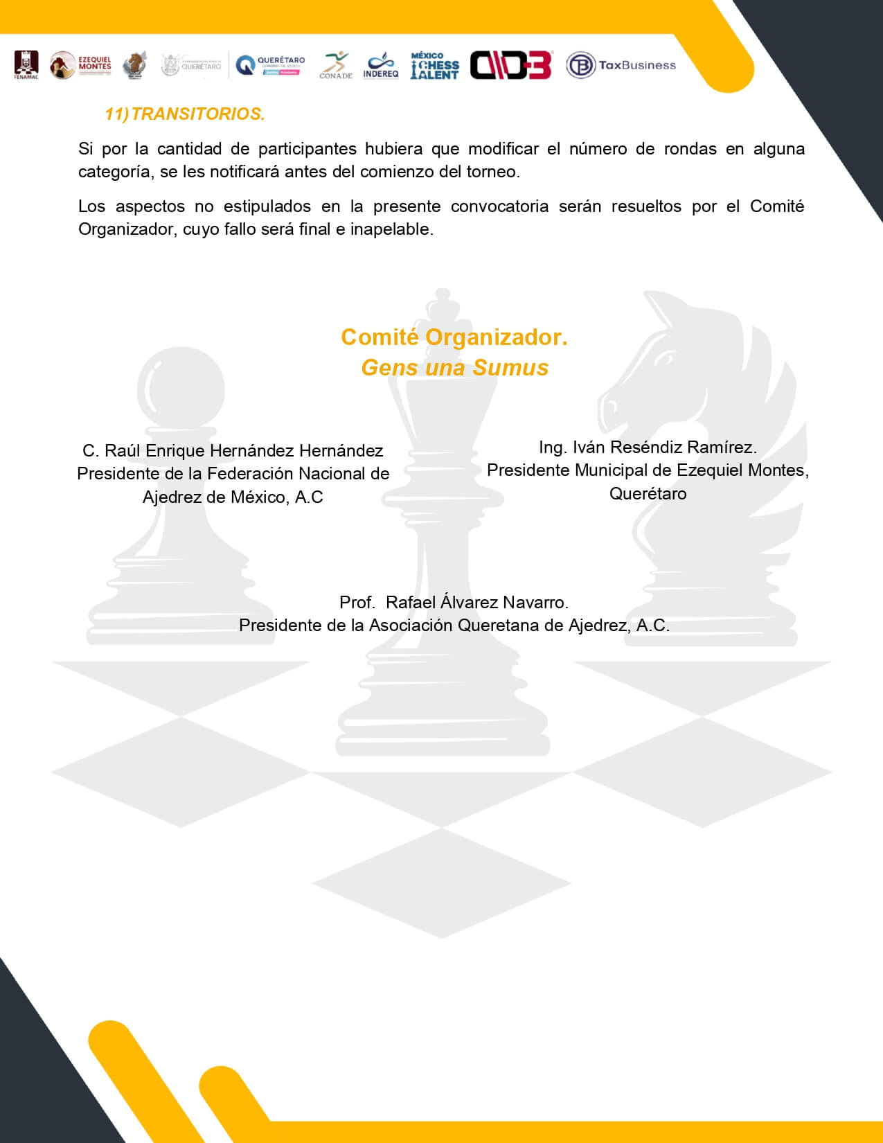 Convocatorio de  VIII Campeonato Nacional Abierto de Ajedrez de Verano “Ezequiel Montes 2026”