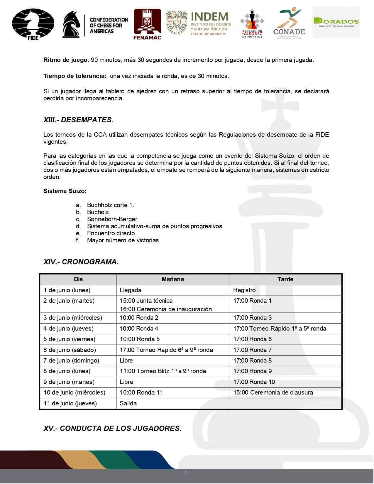 Convocatorio de XIX Campeonato Continental Absoluto de Ajedrez 2026 “Jorge Vega Fernandez In Memoriam”