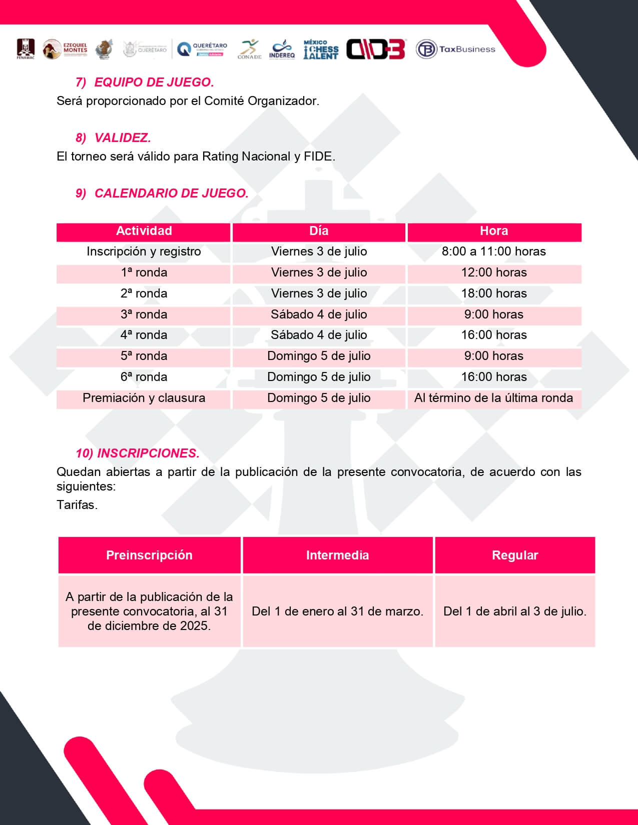 Convocatorio de XVI Juegos Nacionales de Ajedrez Infantiles y Juveniles “Ezequiel Montes 2026”