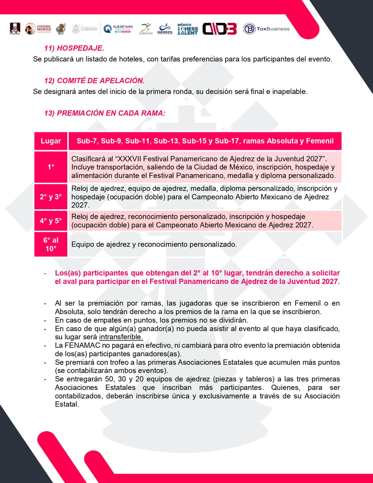 Convocatorio de XVI Juegos Nacionales de Ajedrez Infantiles y Juveniles “Ezequiel Montes 2026”