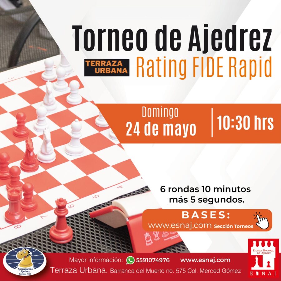 Cartel del torneo: Torneo de Ajedrez “Terraza UrBana”