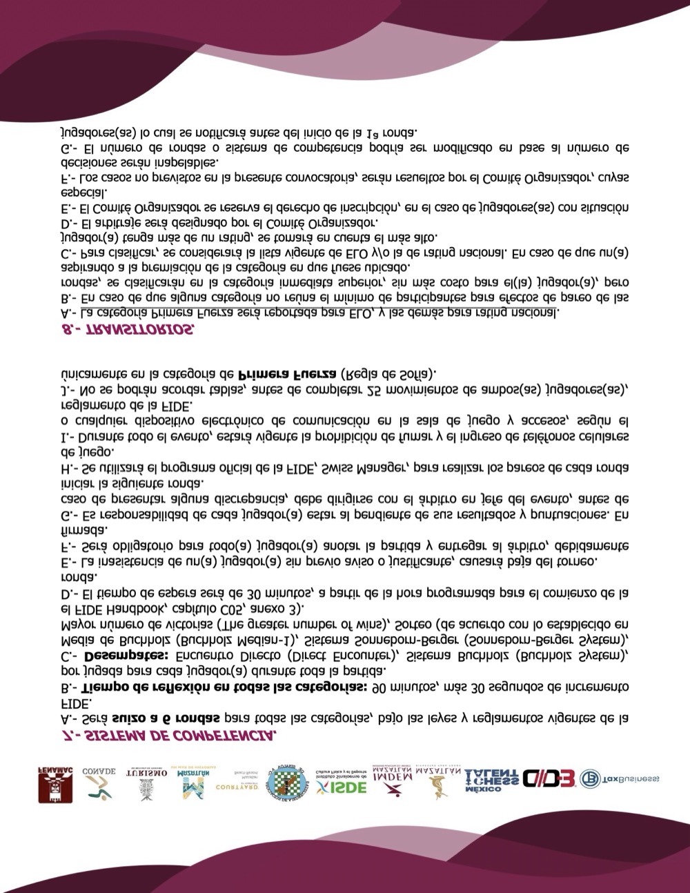 Convocatoria de II Campeonato Nacional de Ajedrez Mazatlán 2026