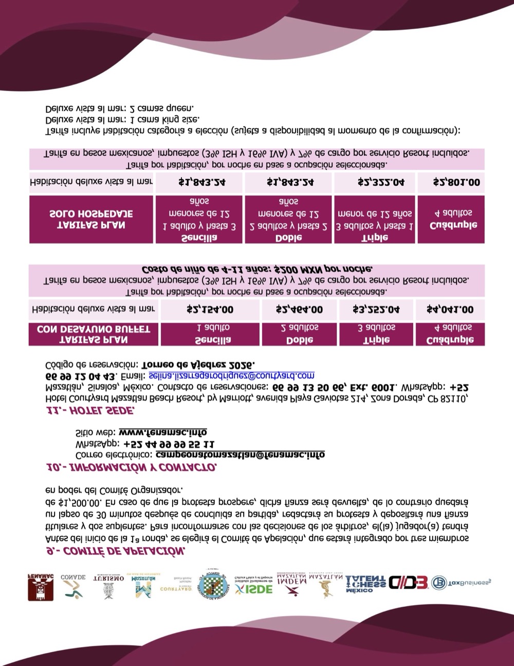 Convocatoria de II Campeonato Nacional de Ajedrez Mazatlán 2026