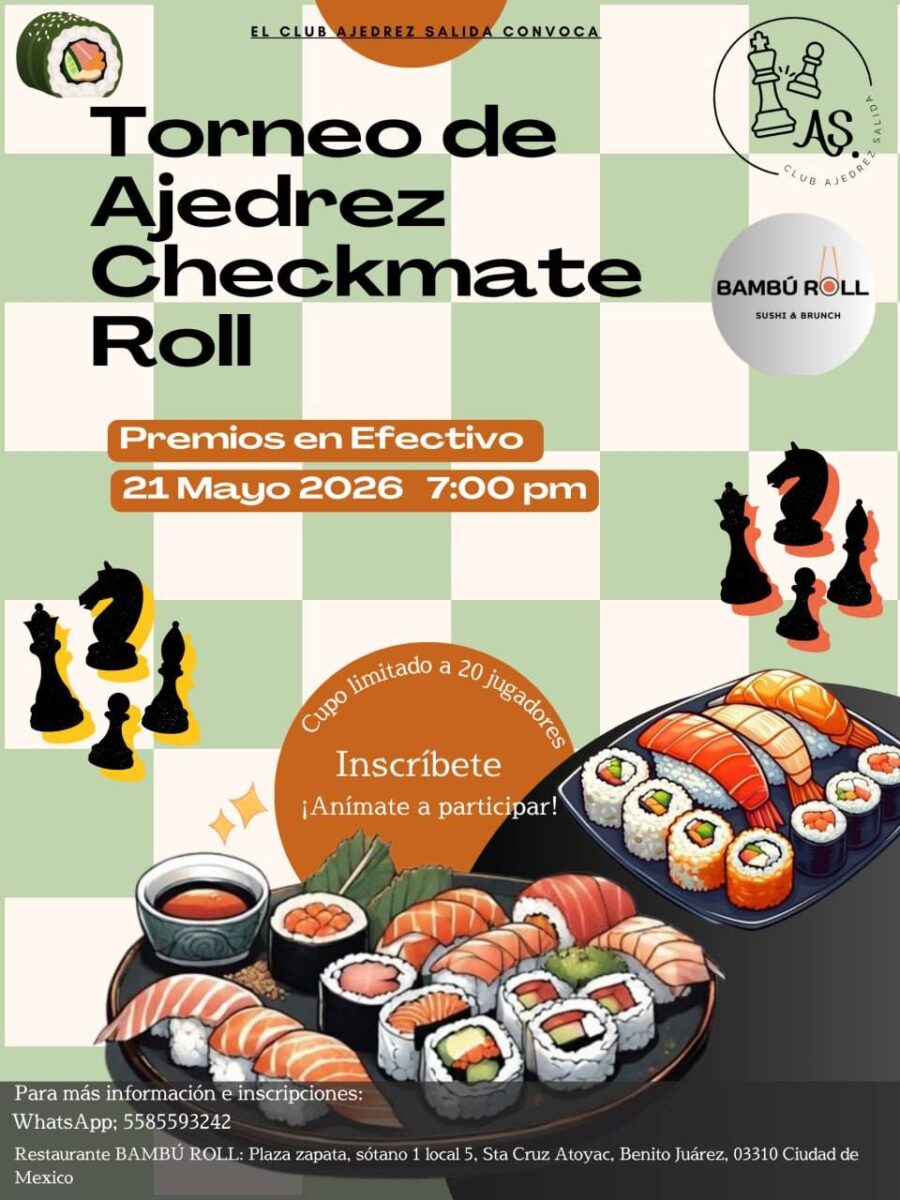 Cartel del torneo: Torneo de Ajedrez Checkmate Roll