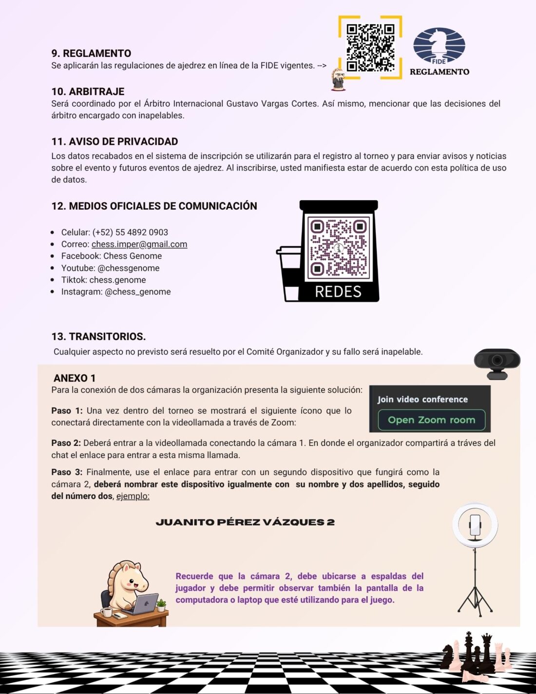 Convocatoria de 1° TORNEO CHESS GENOME Online