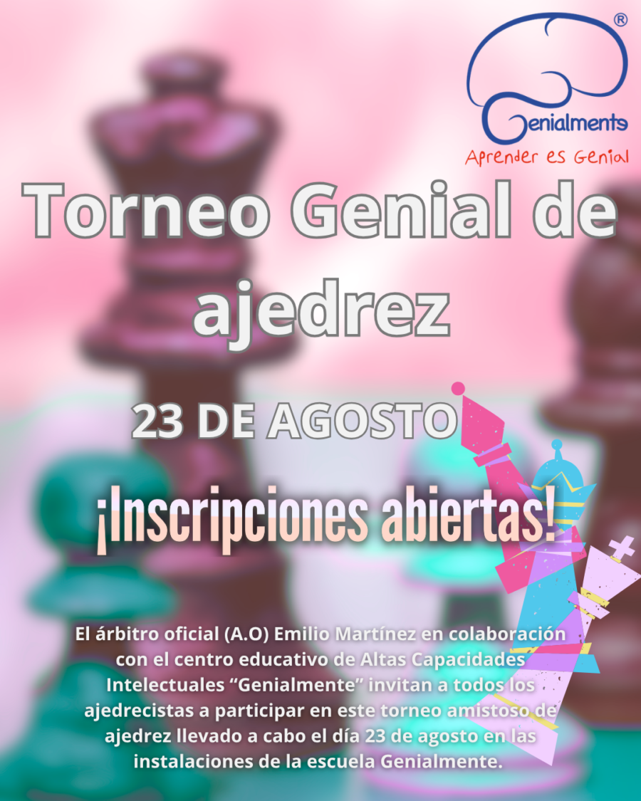 Cartel del torneo: Torneo genial de ajedrez