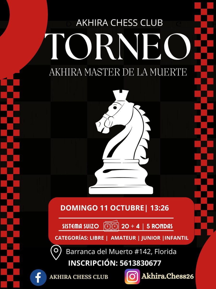 Cartel del torneo: TORNEO AKHIRA MASTER DE LA MUERTE