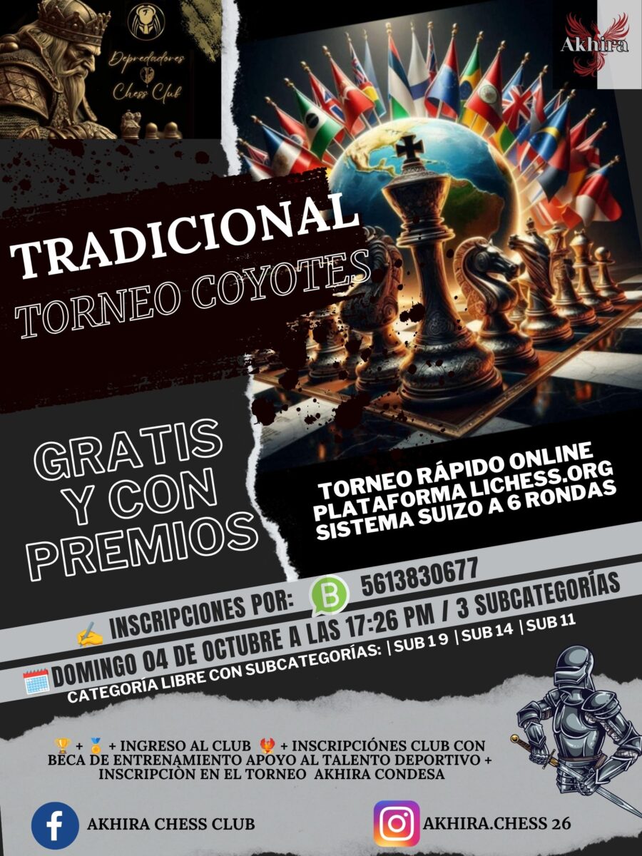 Cartel del torneo: TRADICIONAL TORNEO COYOTES ONLINE
