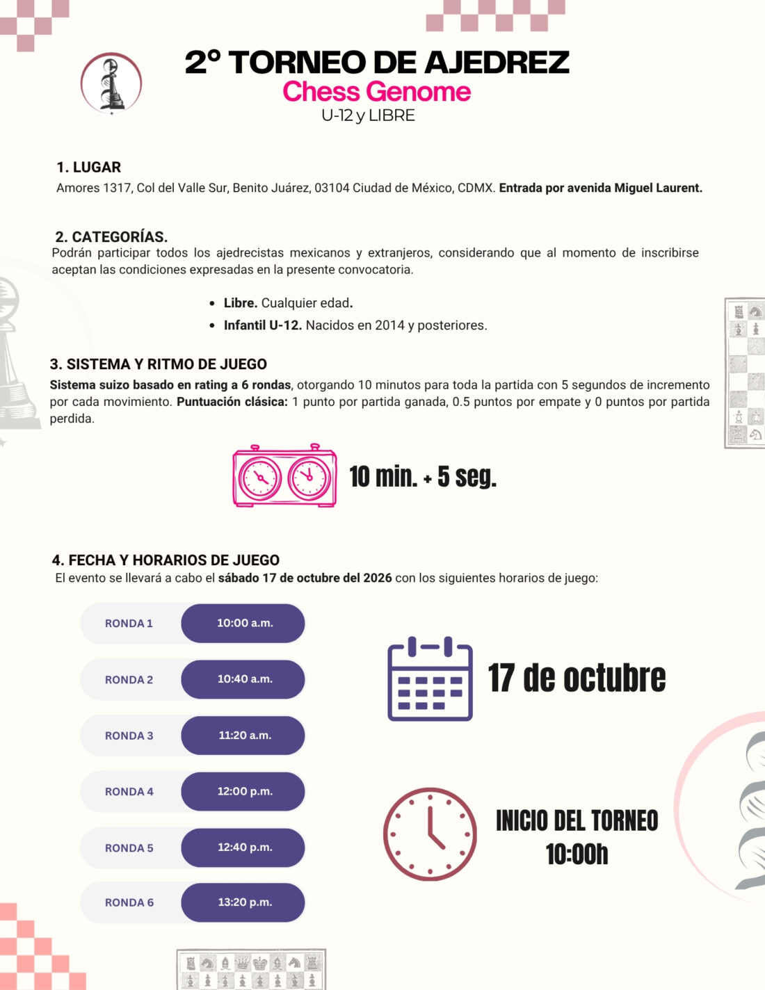 Convocatoria de 2° TORNEO CHESS GENOME