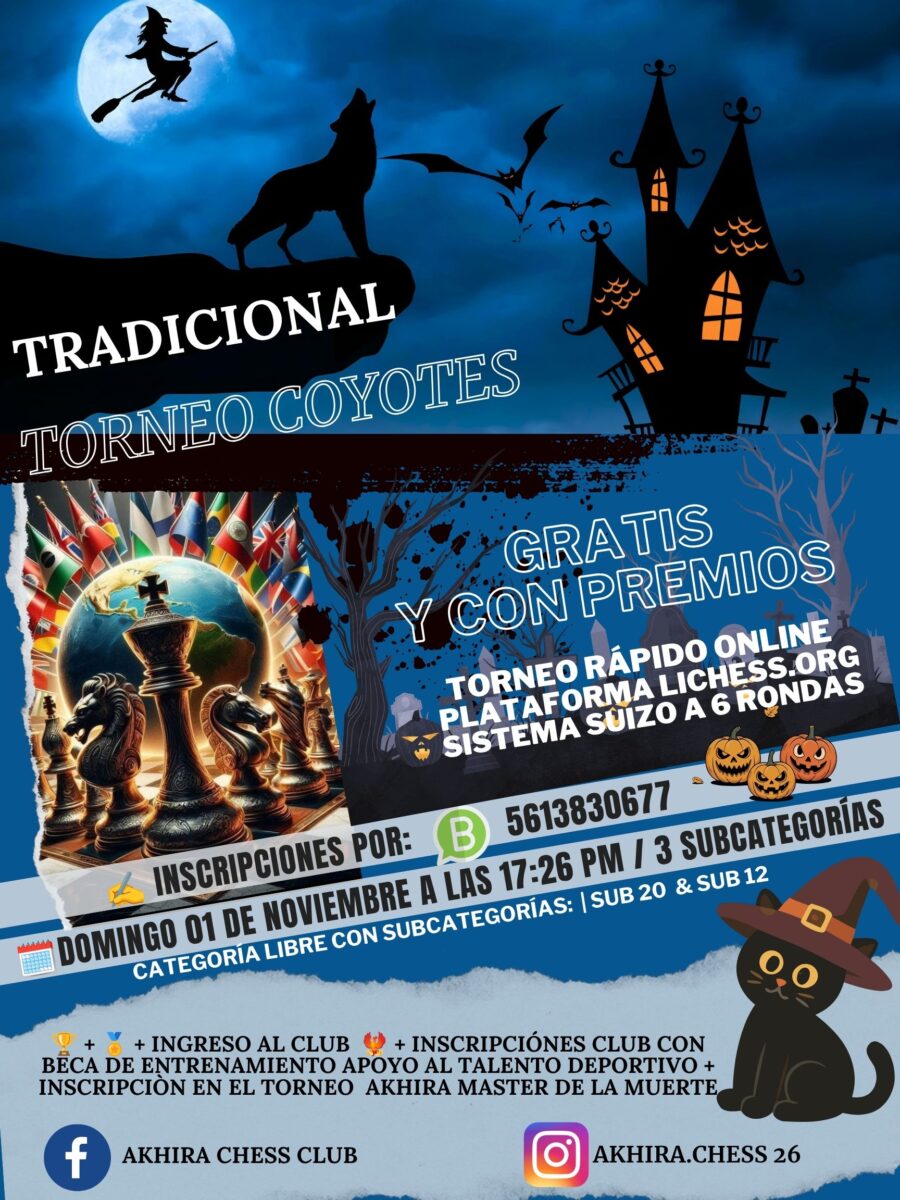 Cartel del torneo: TRADICIONAL TORNEO COYOTES ONLINE