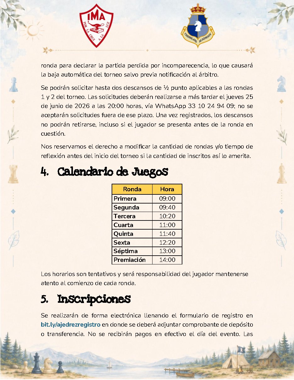 Convocatoria de II Torneo de Verano 2026