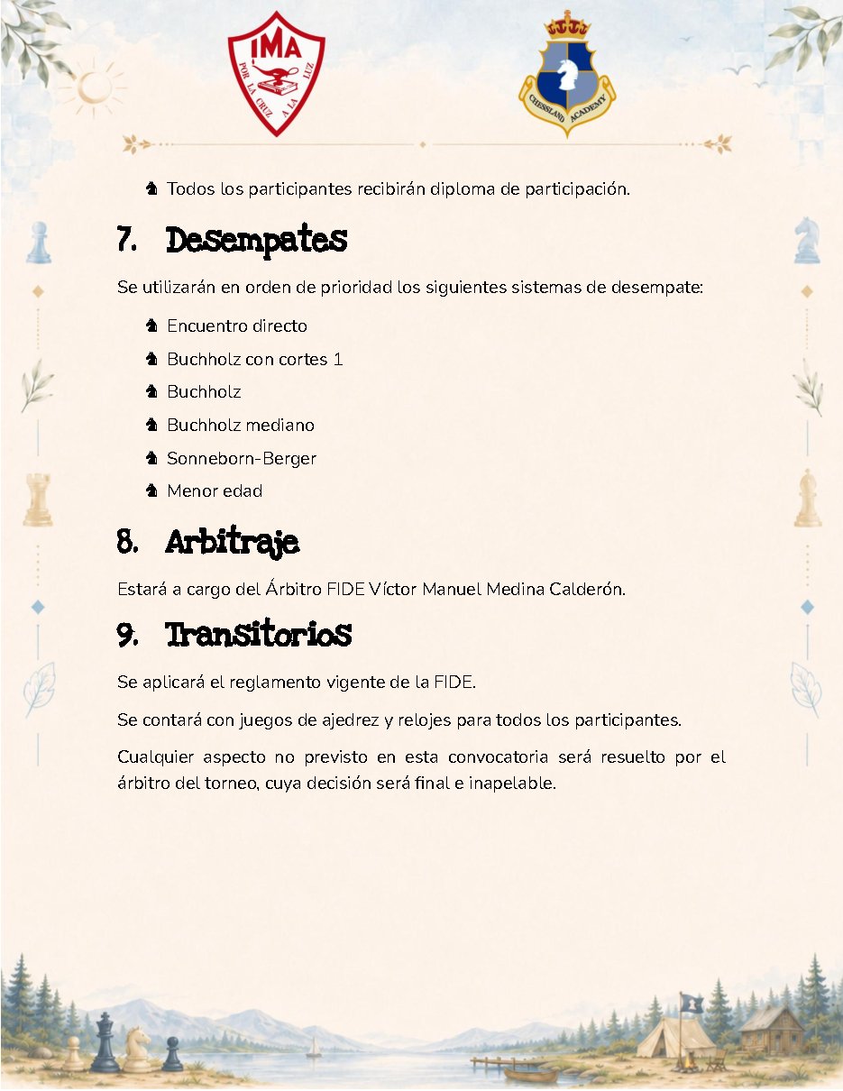 Convocatoria de II Torneo de Verano 2026