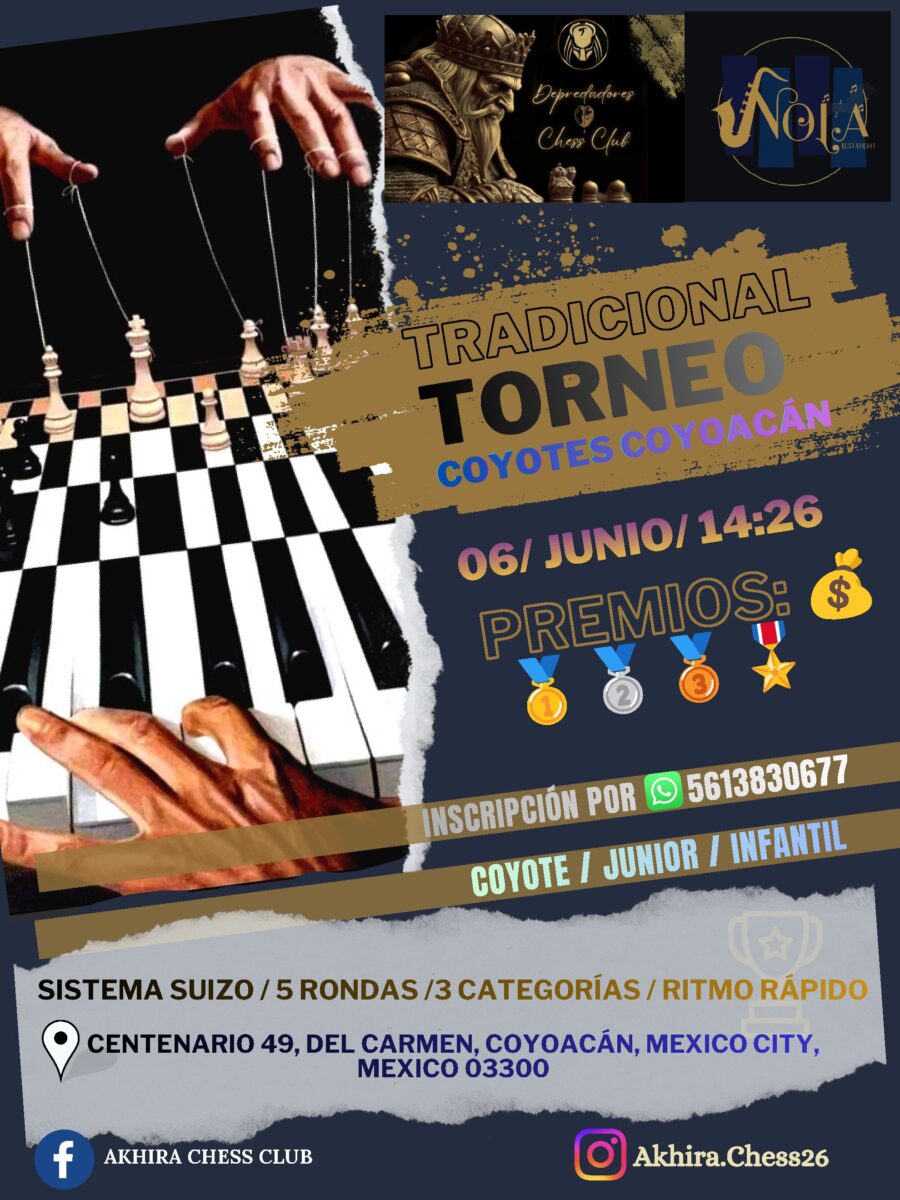Cartel del torneo: Tradicional Torneo Coyotes Coyoacán — Junio 2026