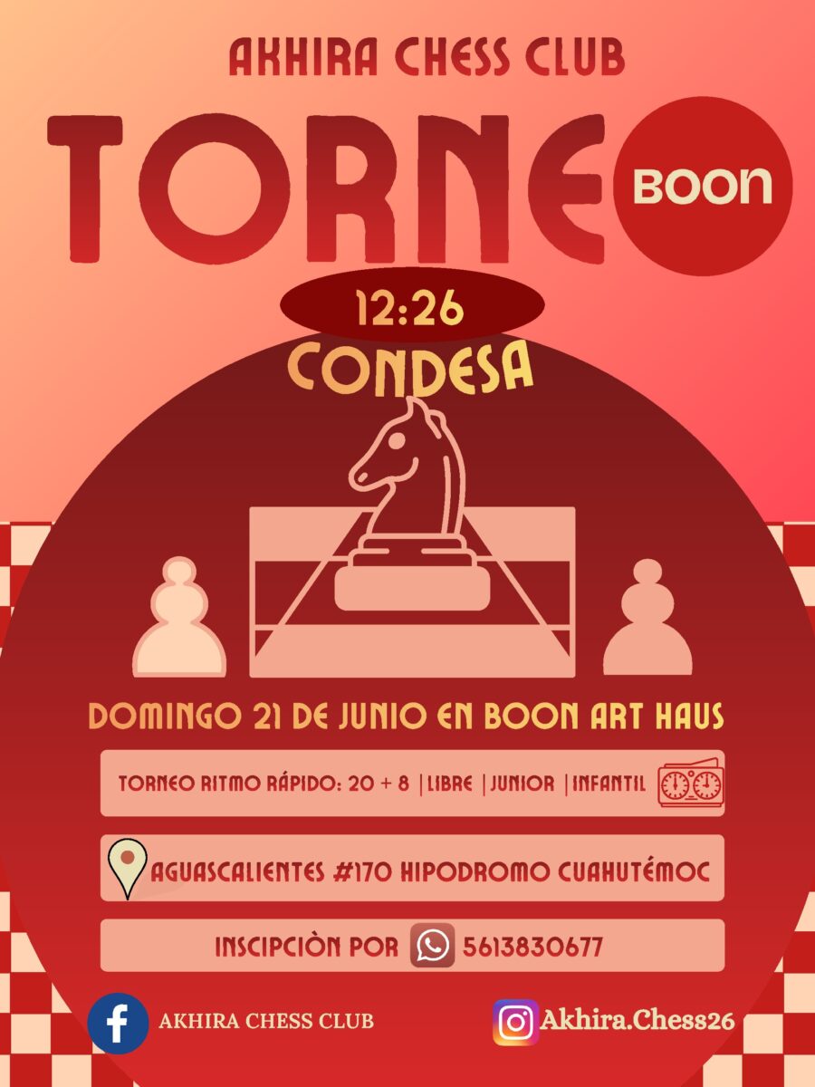 Cartel del torneo: Torneo Akhira Boon La Condesa — Junio 2026