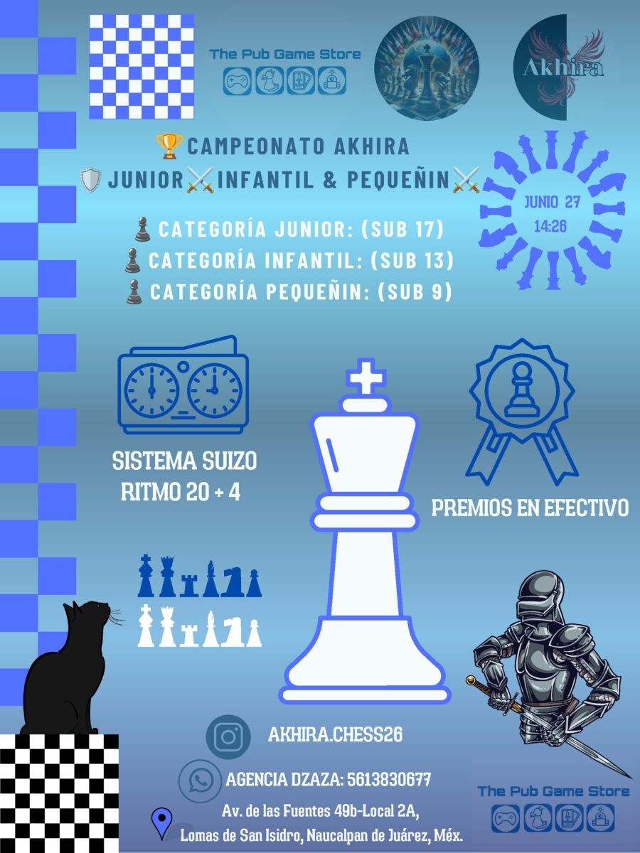 Cartel del torneo: Campeonato Akhira Junior, Infantil y Pequeñín — Tecamachalco Junio 2026