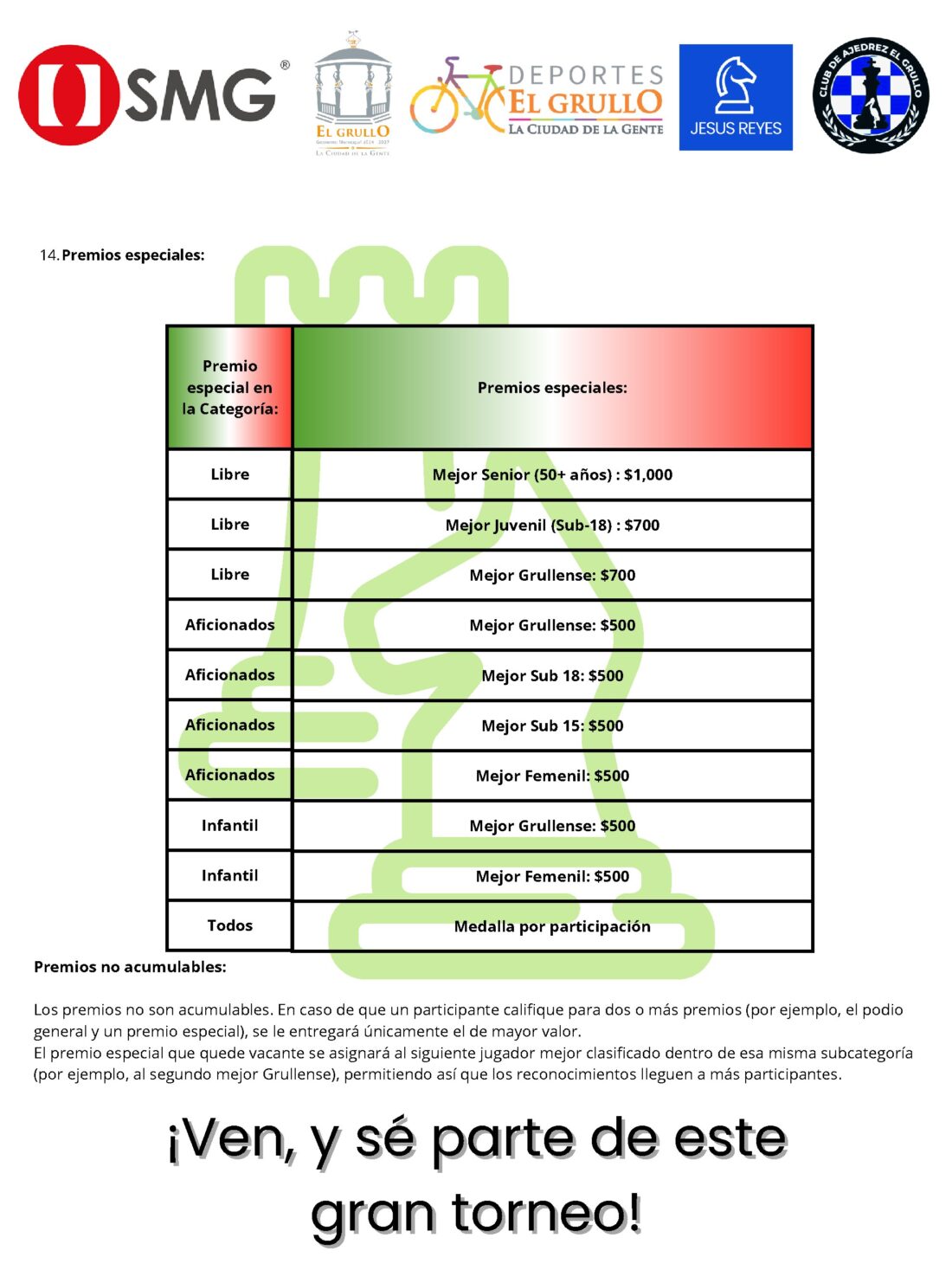 Convocatoria de Gran Torneo de Ajedrez “Fiestas Patrias El Grullo 2026”