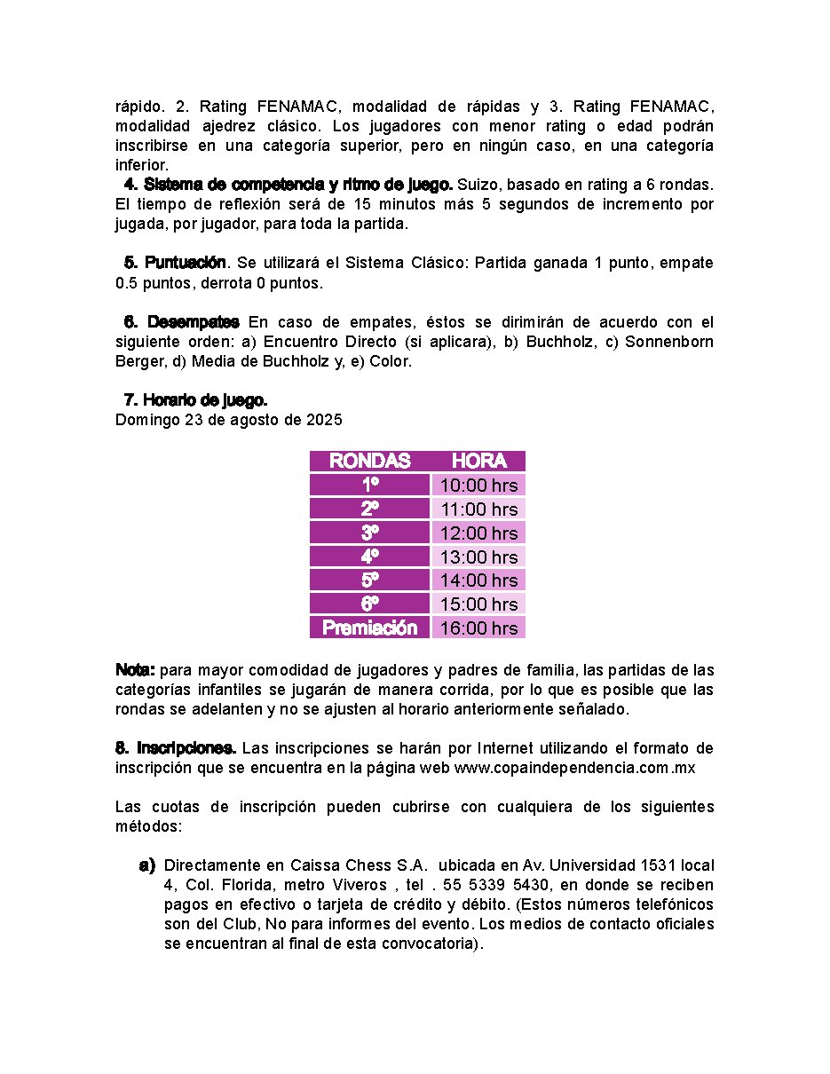Convocatoria de PRE COPA INDEPENDENCIA 2026