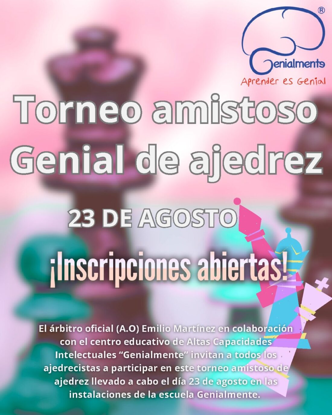 Convocatoria de Torneo genial de ajedrez