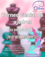 Convocatoria de Torneo genial de ajedrez
