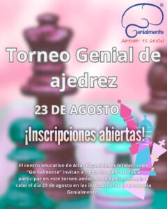 Convocatoria de Torneo genial de ajedrez