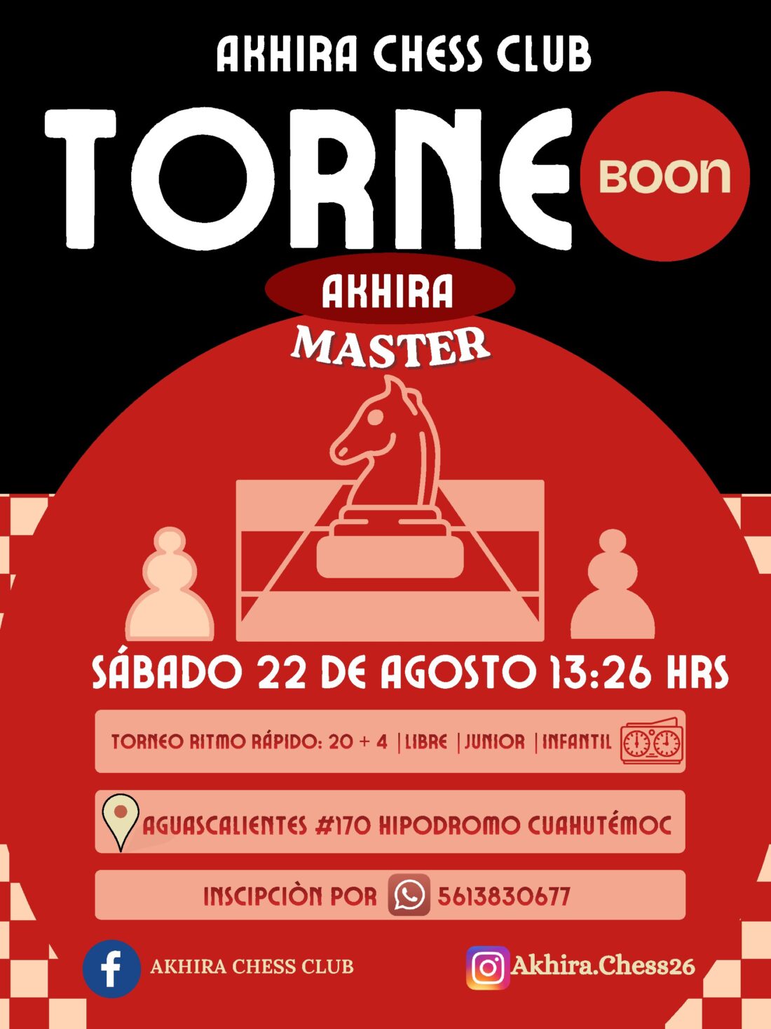 Convocatoria de Torneo Akhira Master La Condesa – BOON Art Haus