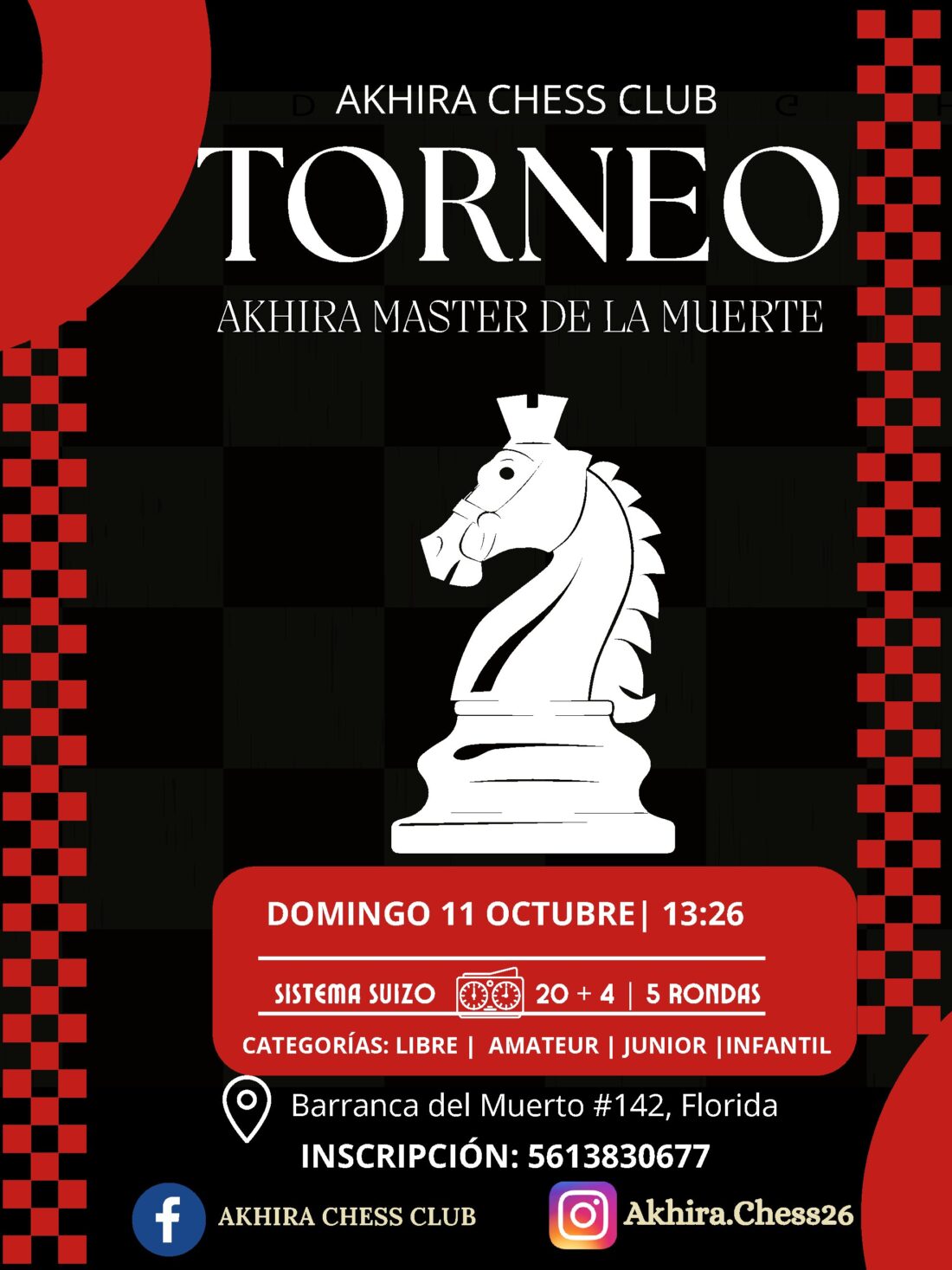 Convocatoria de TORNEO AKHIRA MASTER DE LA MUERTE